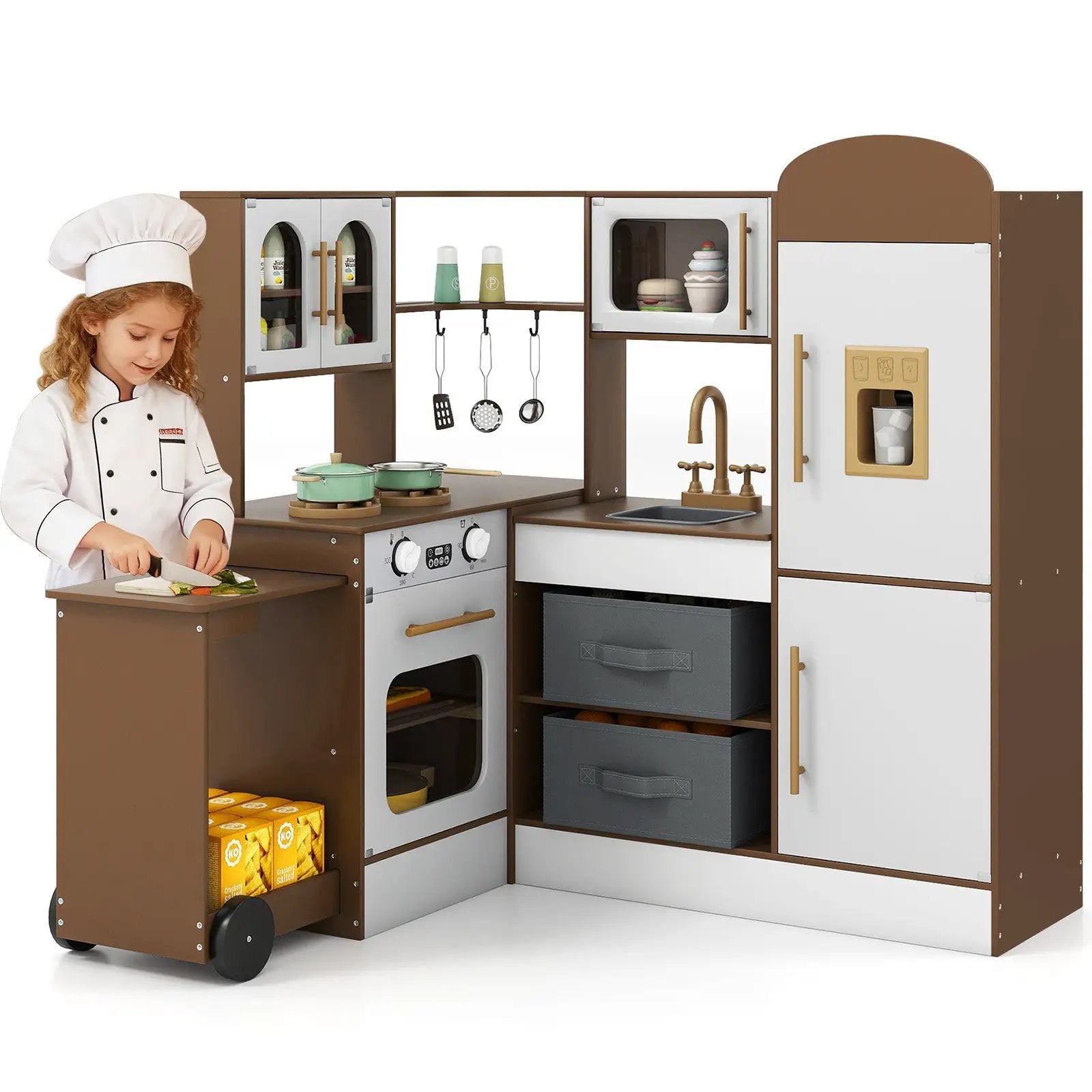 Corner Kitchen with Lights and Sounds for Kids Ages 3+ by DirectDeals