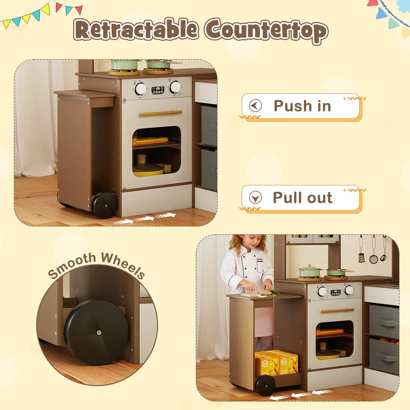 Corner Kitchen with Lights and Sounds for Kids Ages 3+ by DirectDeals