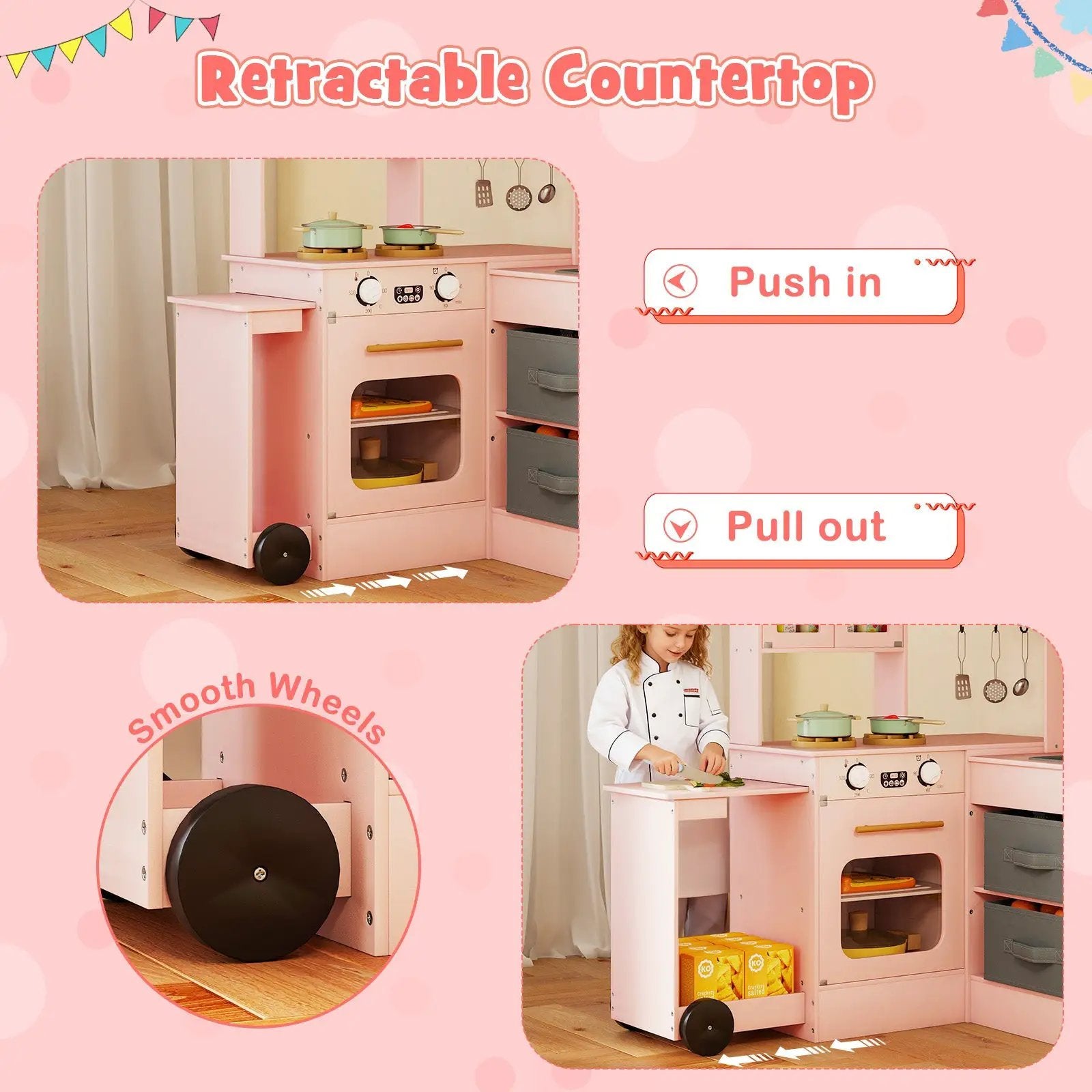 Corner Kitchen with Lights and Sounds for Kids Ages 3+ by DirectDeals