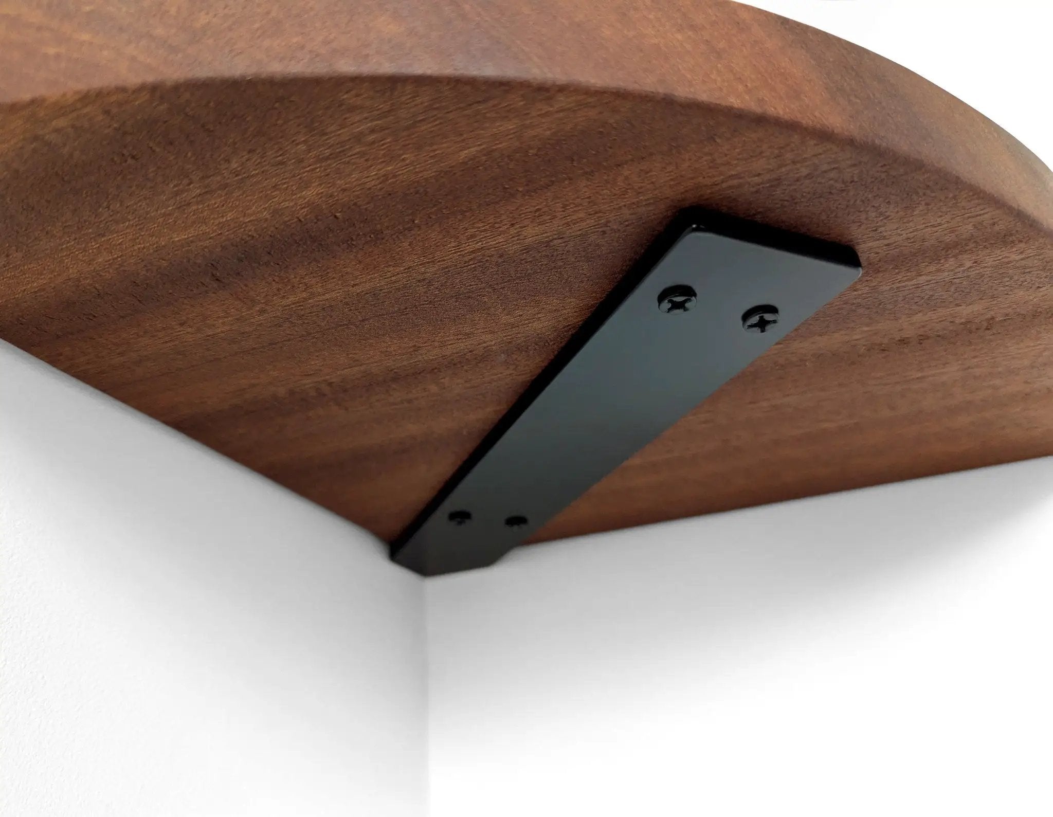 Corner Shelf with Visible Bracket by NookWoodworking