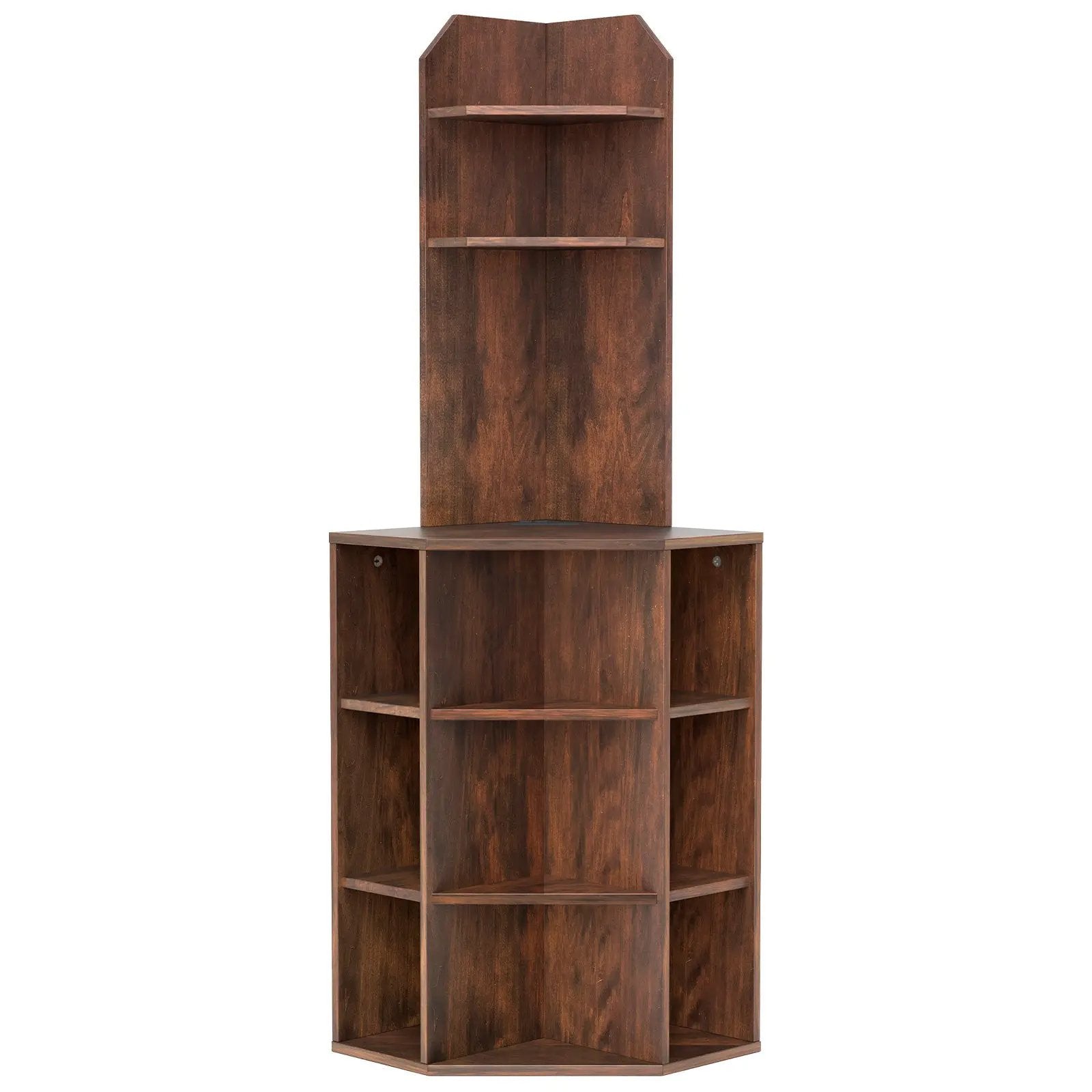 6-Tier Corner Shelf with Charging Station and 2 USB Ports by DirectDeals
