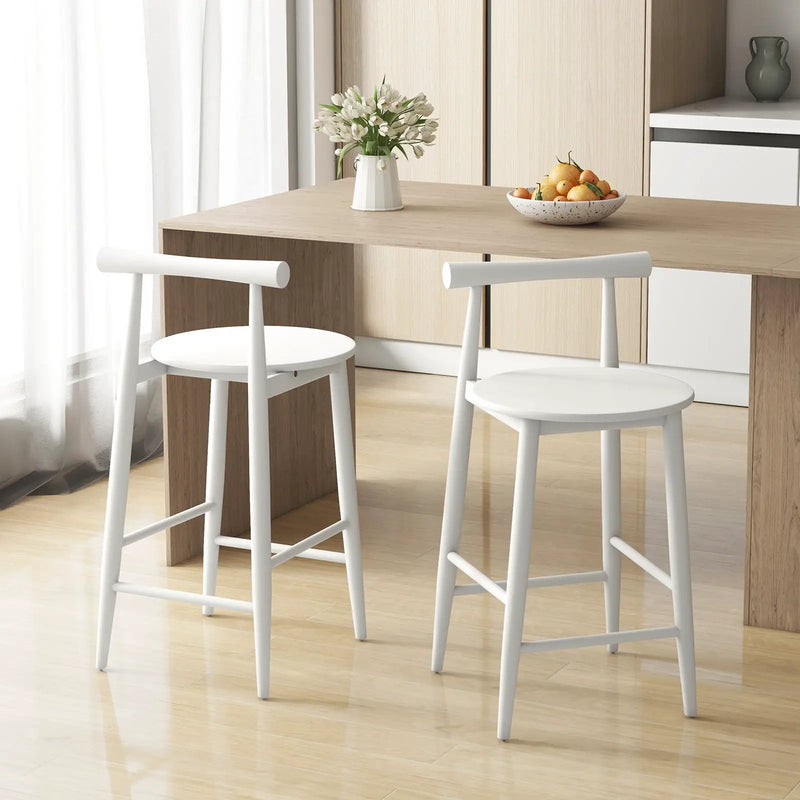 Counter Height Bar Chair Set with Acacia Wood Frame and Supporting Legs by DirectDeals