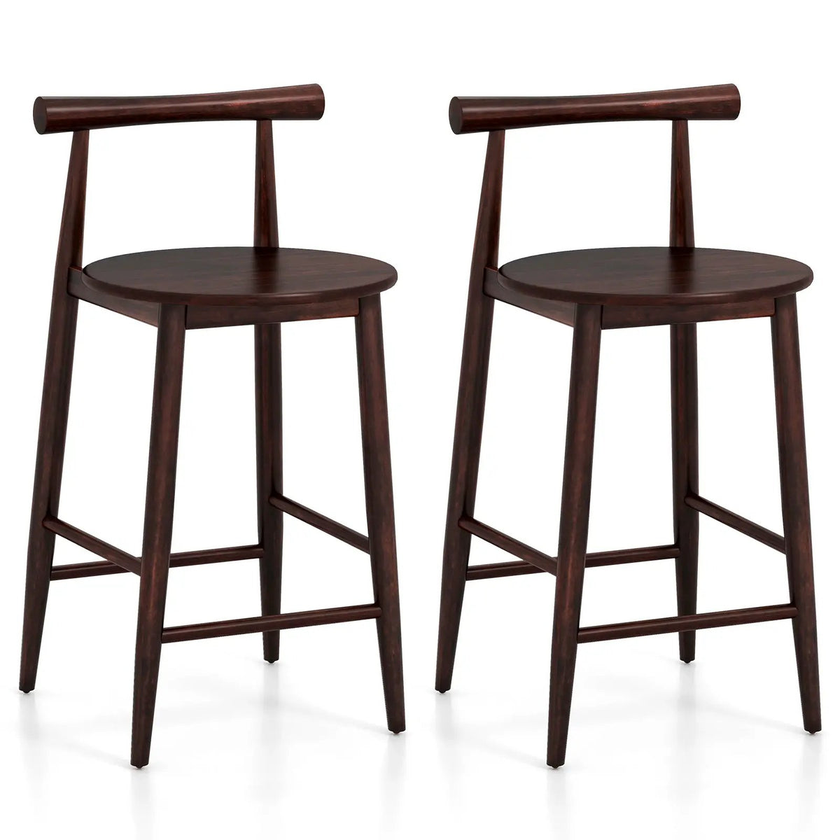 Counter Height Bar Chair Set with Acacia Wood Frame and Supporting Legs, photo 9 of 9