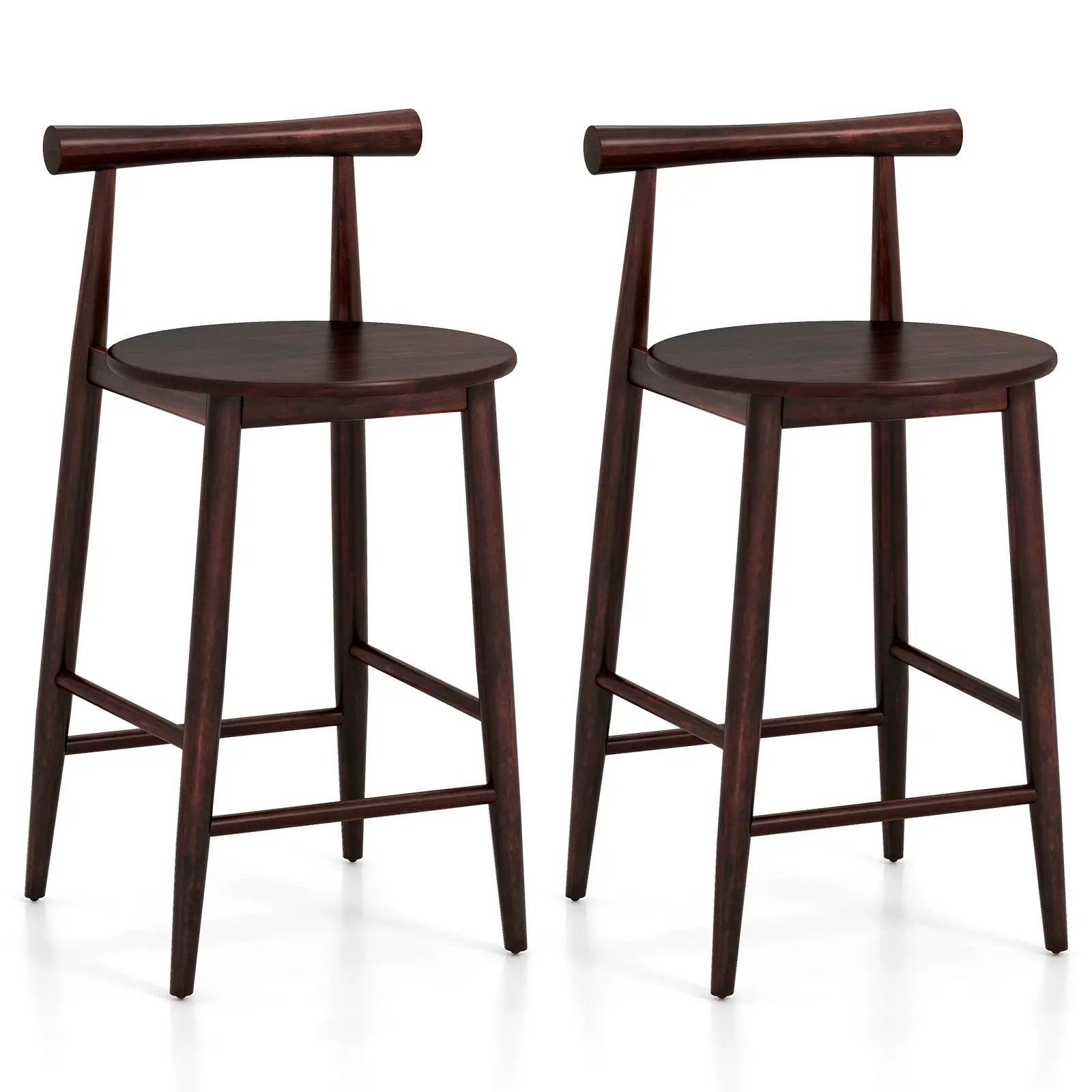 Counter Height Bar Chair Set with Acacia Wood Frame and Supporting Legs by DirectDeals