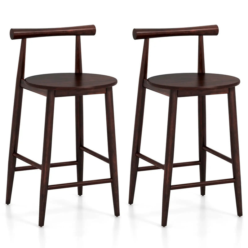 Counter Height Bar Chair Set with Acacia Wood Frame and Supporting Legs by DirectDeals