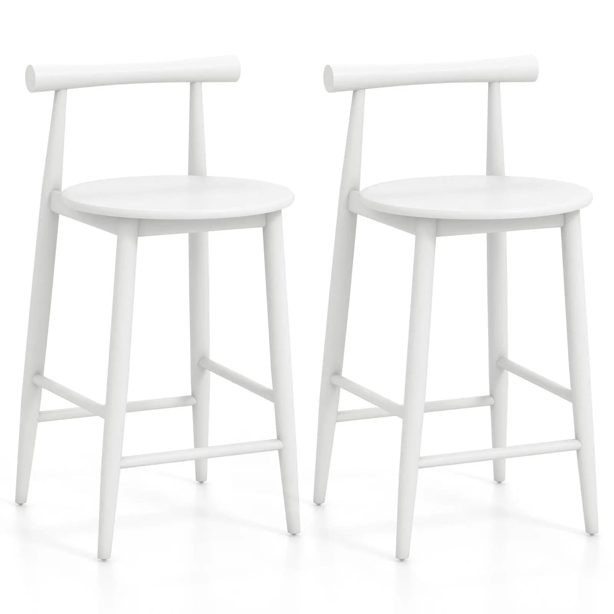 Counter Height Bar Chair Set with Acacia Wood Frame and Supporting Legs, photo 3 of 9
