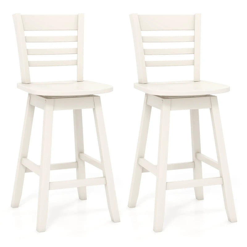 Counter Height Barstools Set of 2 with Footrest for Kitchen Island Bar by DirectDeals