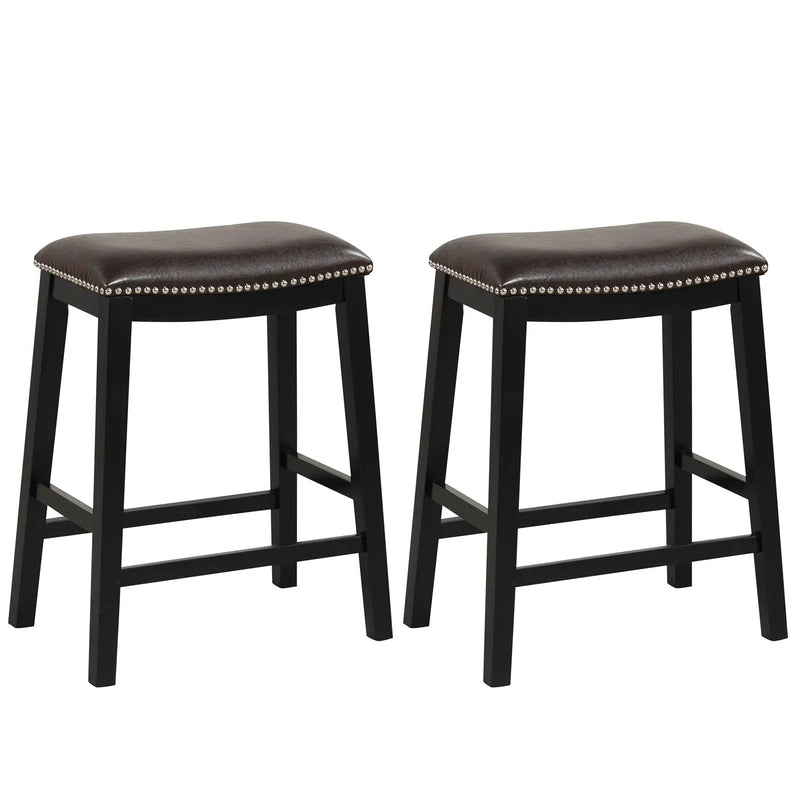 26 Inch Counter Height Bar Stool Set of 2 with Upholstered Seat by DirectDeals