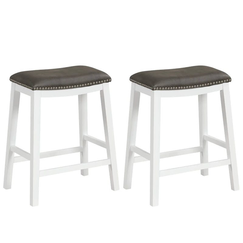 26 Inch Counter Height Bar Stool Set of 2 with Upholstered Seat by DirectDeals