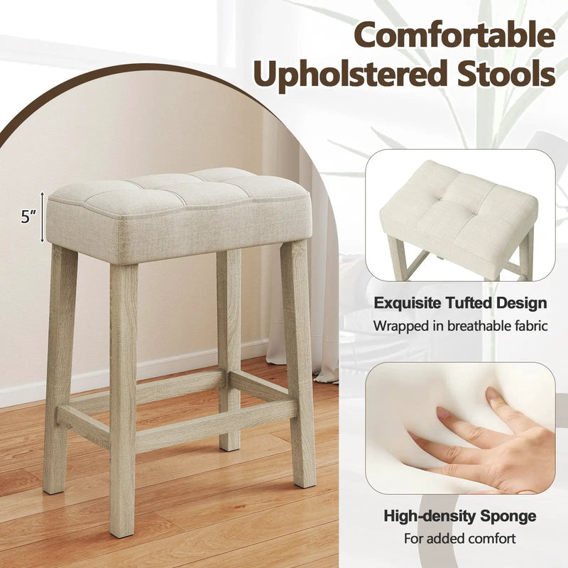 Counter Height Table with 3 Stools and 4-Piece Breakfast Nook Bar Set-Gray by DirectDeals