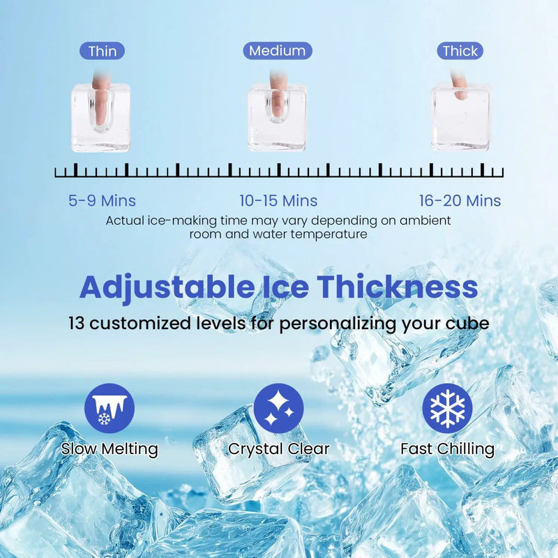 Countertop Ice Maker with External Tank & Self-Cleaning by DirectDeals