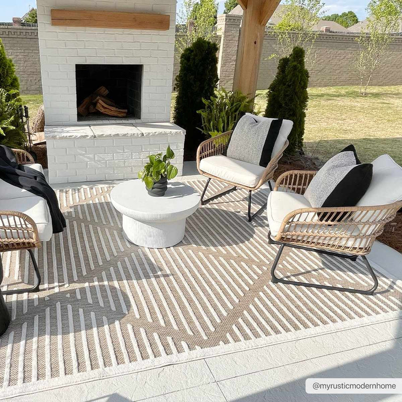 Anah Cream Outdoor Rug by Boutique Rugs