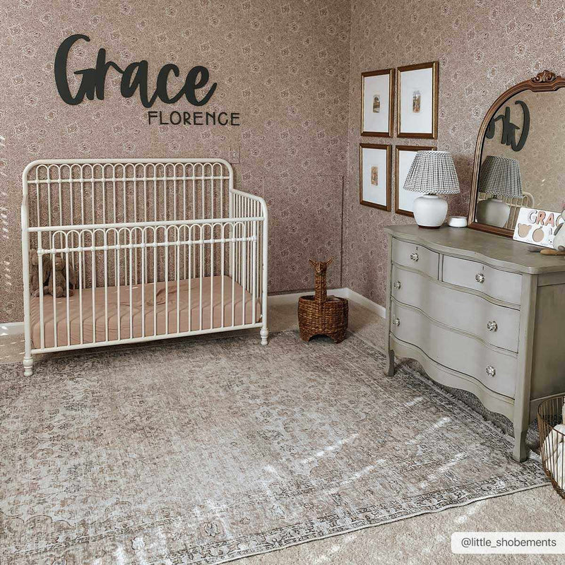 Cream Holi-2301 Washable Area Rug by Boutique Rugs