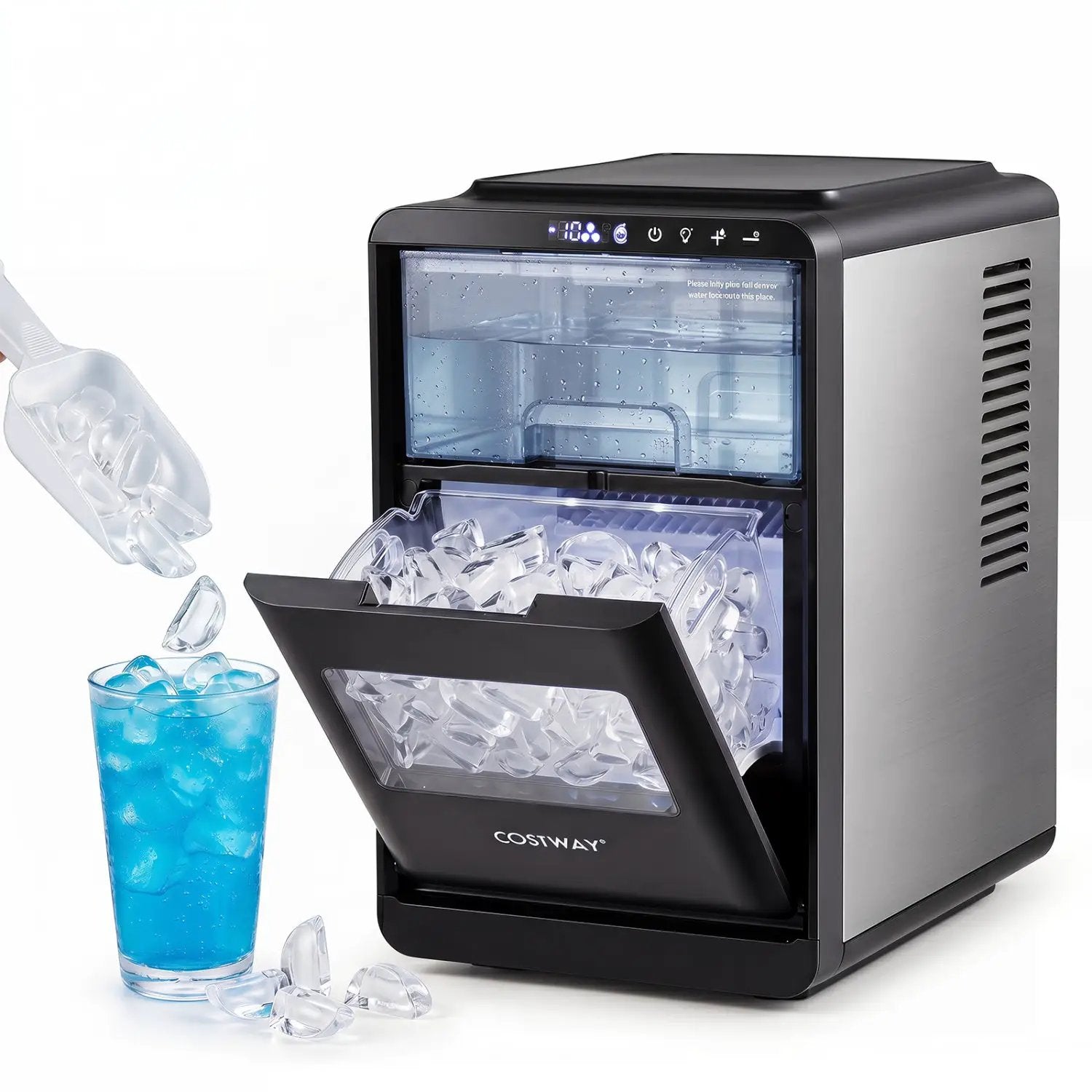 Countertop Ice Maker 26 Lbs/Day with Adjustable Thickness by DirectDeals