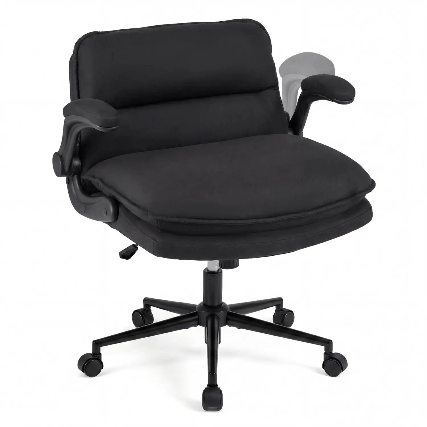 Criss Cross Chair on Wheels with Flip-up Arms Adjustable Height by DirectDeals