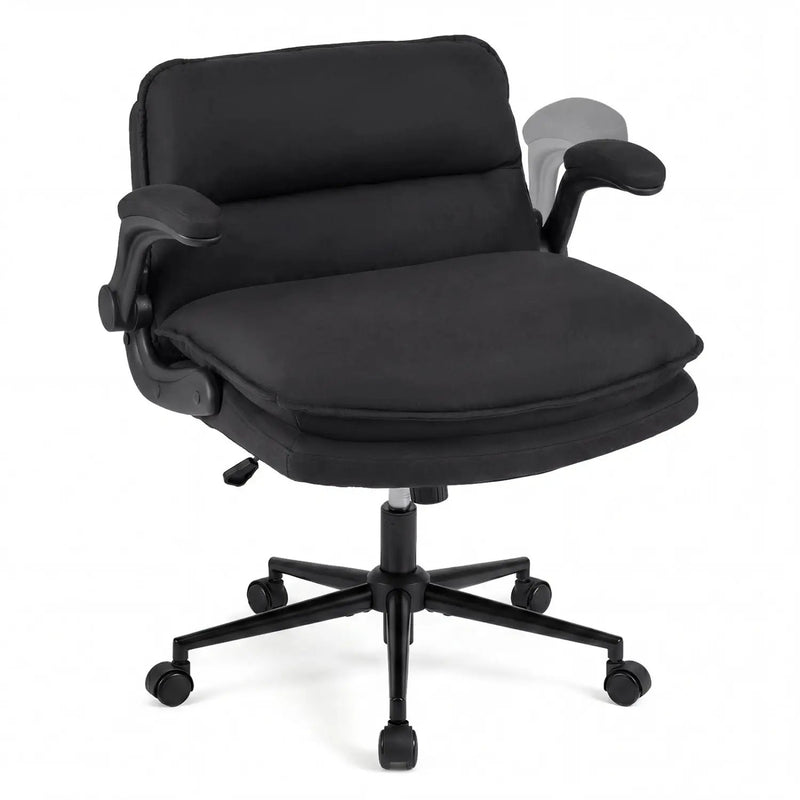 Criss Cross Chair on Wheels with Flip-up Arms Adjustable Height by DirectDeals