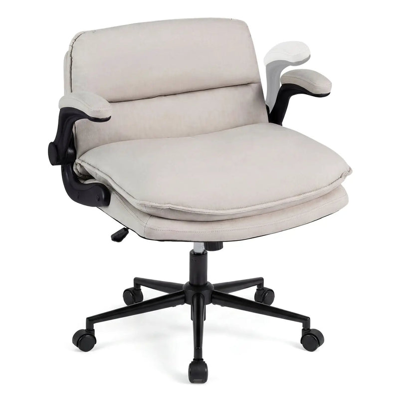 Criss Cross Chair on Wheels with Flip-up Arms Adjustable Height by DirectDeals