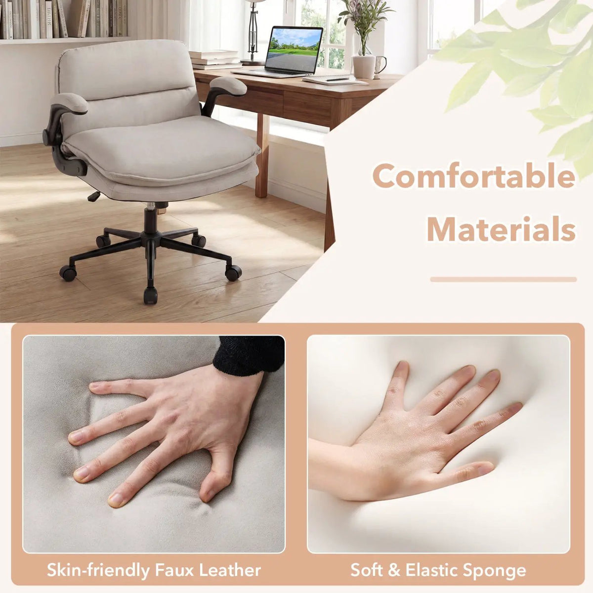Criss Cross Chair on Wheels with Flip-up Arms Adjustable Height, photo 6 of 16