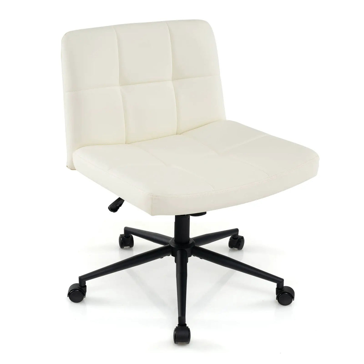 Height-adjustable Armless Desk Chair with Wheels for Home Office Make Up, photo 3 of 9