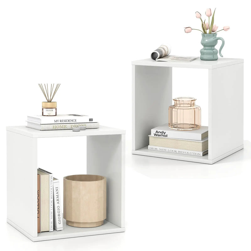 Cube Storage Organizer Set of 2 for Living Room Bedroom Study by DirectDeals