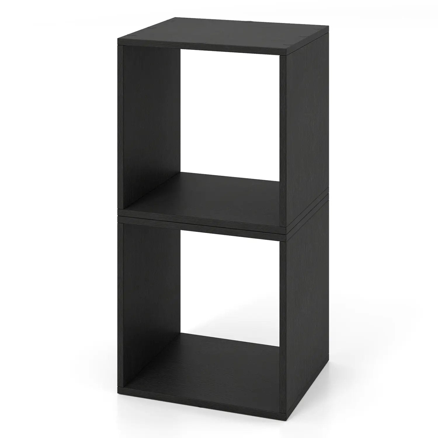 Cube Storage Organizer Set of 2 - Black Modular Bookcase by DirectDeals