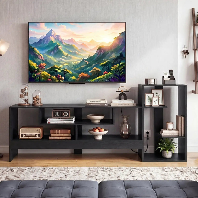 TV Stand for 55 Inch TV with Power Outlets and Storage by DirectDeals