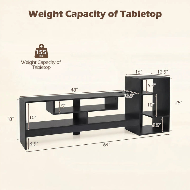 TV Stand for 55 Inch TV with Power Outlets and Storage by DirectDeals