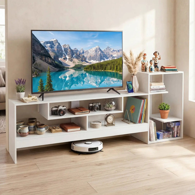 TV Stand for 55 Inch TV with Power Outlets and Storage by DirectDeals