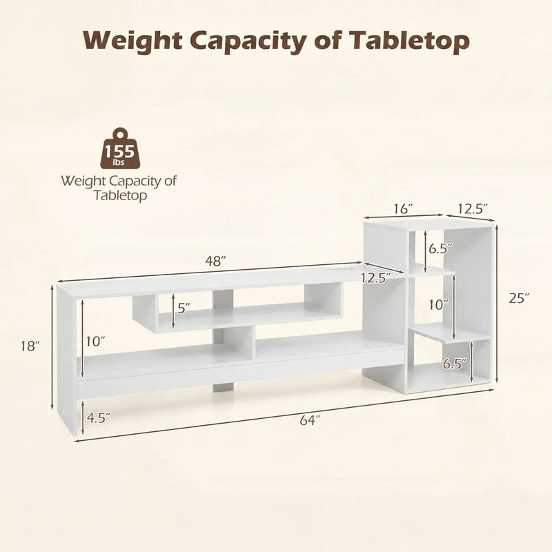 TV Stand for 55 Inch TV with Power Outlets and Storage by DirectDeals