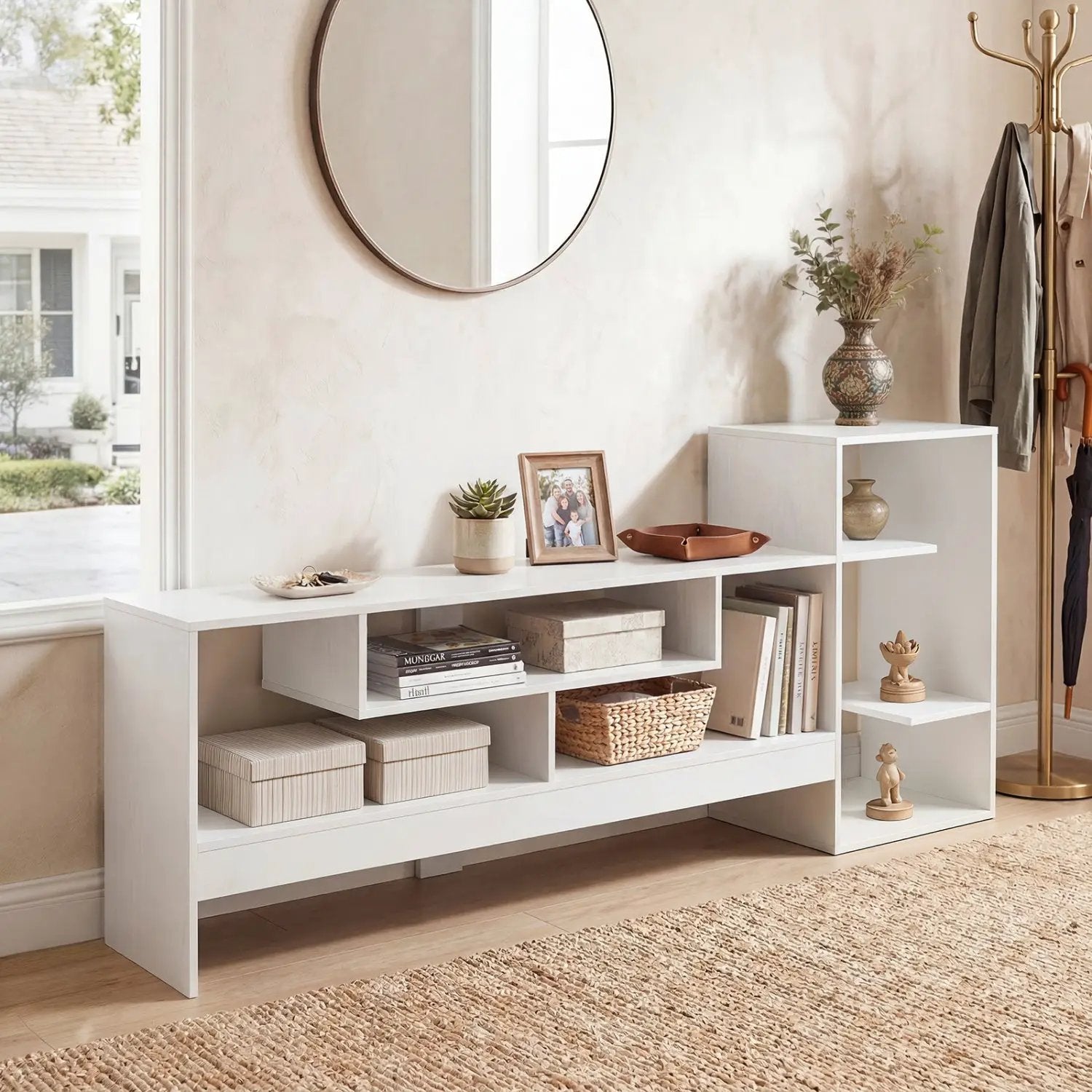 TV Stand for 55 Inch TV with Power Outlets and Storage by DirectDeals