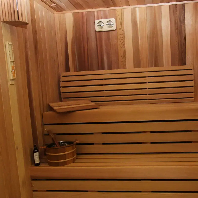 Carbon Smart Saunas - 7' x 7' x 8' - by Finnish Sauna Builders by Finnish Sauna Builders