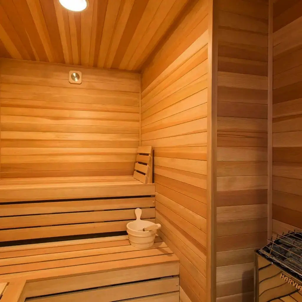 Carbon Smart Saunas - 5' x 7' x 8' - by Finnish Sauna Builders by Finnish Sauna Builders