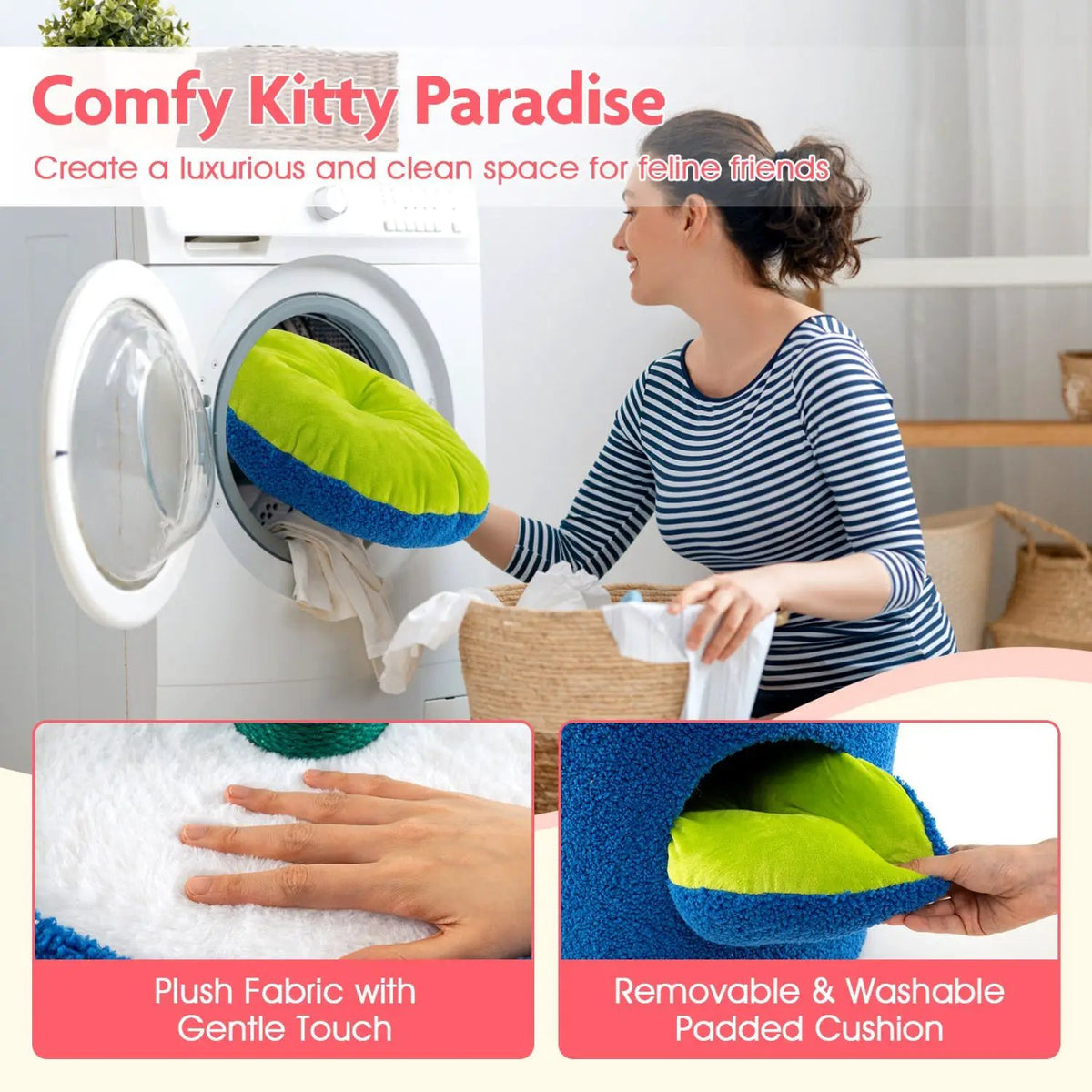 Cute Cat Tree with Flower Padded Perch for Indoor Cats, photo 7 of 16