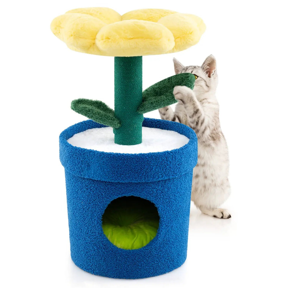 Cute Cat Tree with Flower Padded Perch for Indoor Cats, photo 2 of 16