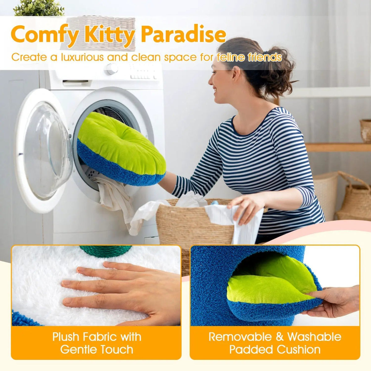 Cute Cat Tree with Flower Padded Perch for Indoor Cats, photo 14 of 16