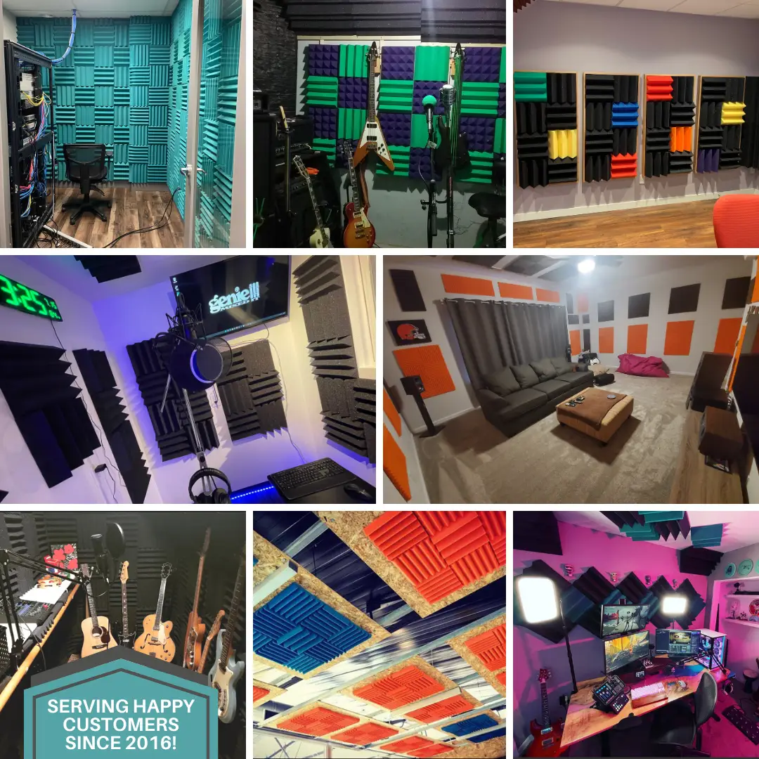 1 Inch Acoustic Foam Wedge Style Panels - 13 Color Options, photo 19 of 58