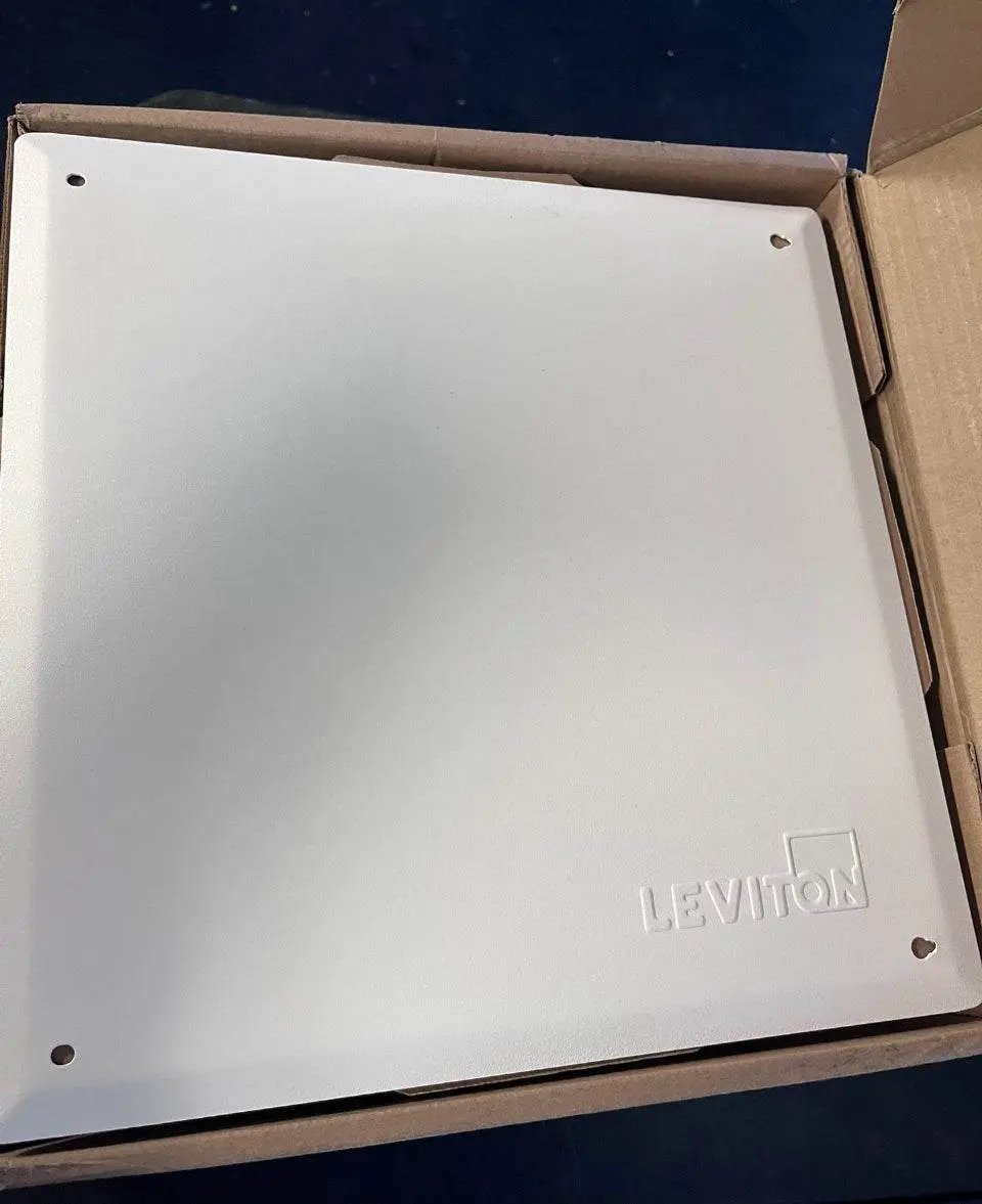 Open Box Leviton (Brand Rating: 4.5/5) © 14 in. Structured Media Enclosure and Flush Mount Cover, White 47605-140 by Selzalot