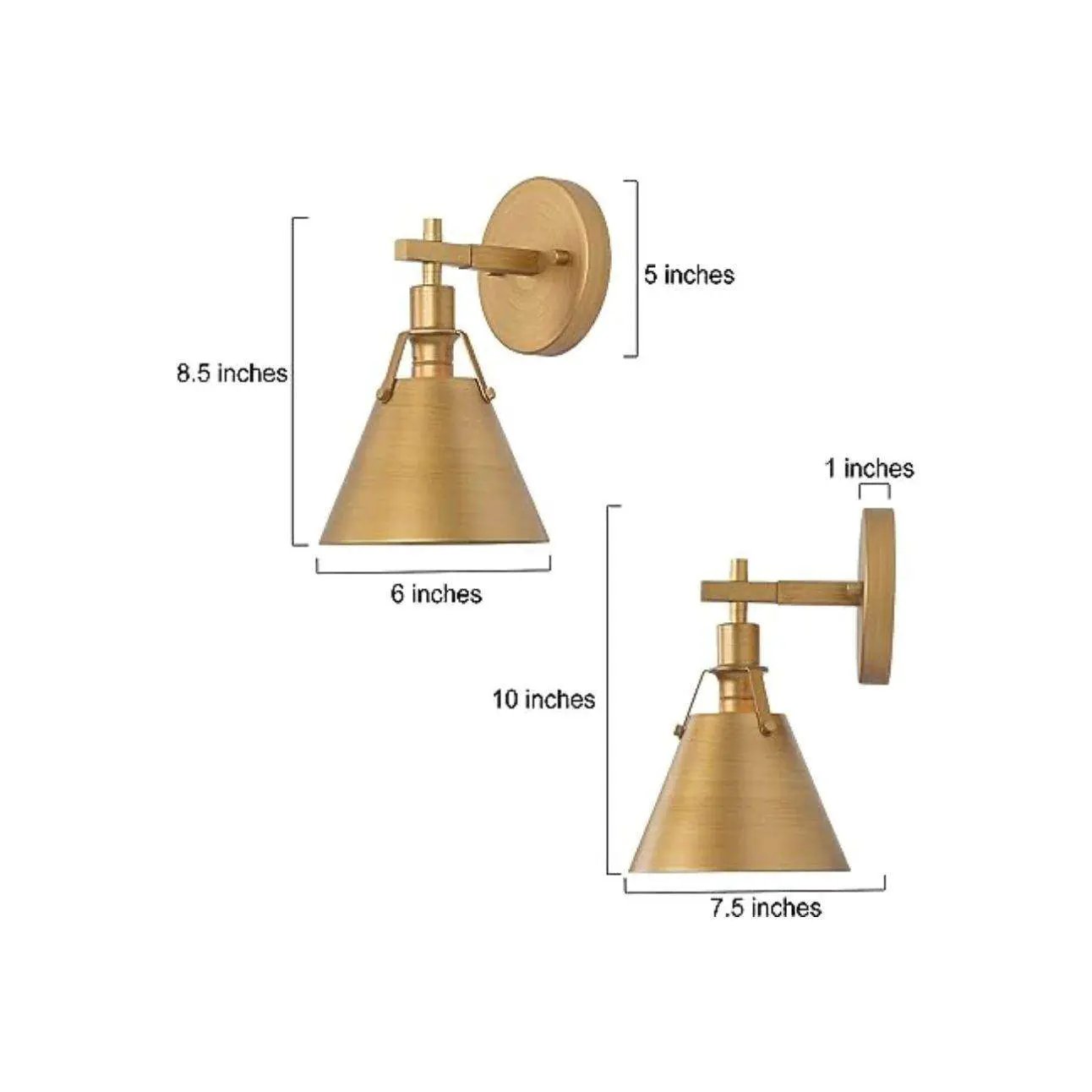 Gepow Gold Wall Sconce Antique Light Fixture For Bedroom Bathroom by Selzalot