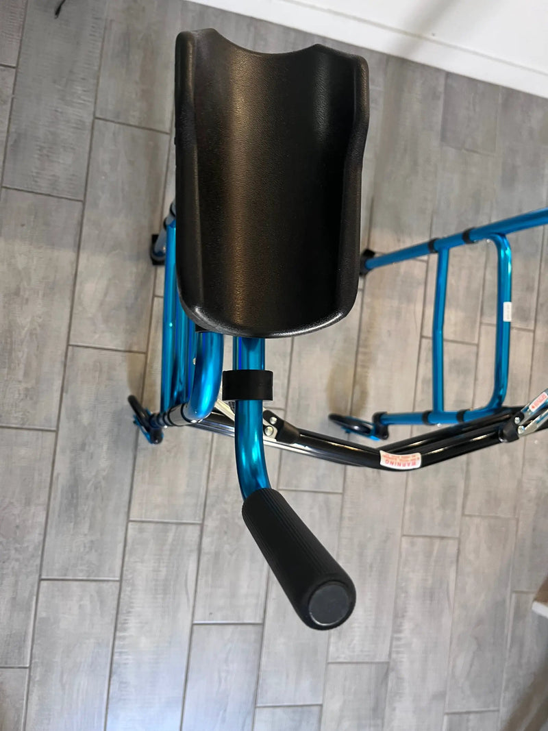 Pre-Assembled Foldable Platform Walker, Adjustable Walking Aid with 5" Wheels & Removable Padded Armrests, Folding Standard Walker for Senior, Elderly by Selzalot