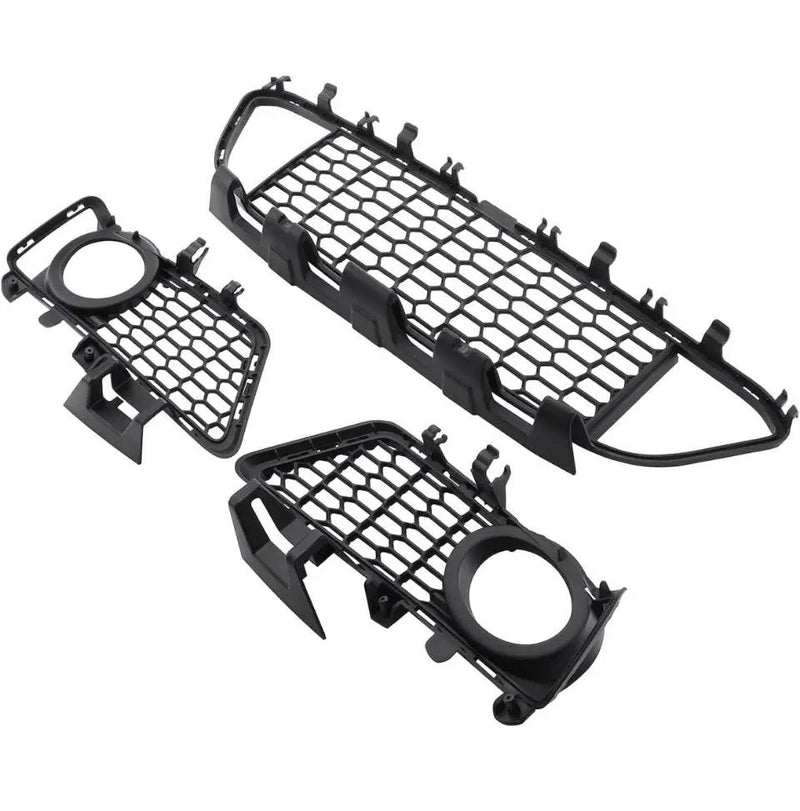 MotorFansClub 3PCS Front Bumper Lower Grille and Fog Light Covers Kit Fit for BMW 3 Series F30 F31 F35 2012 2013 2014 2015 2016 2017 2018 Black by Selzalot