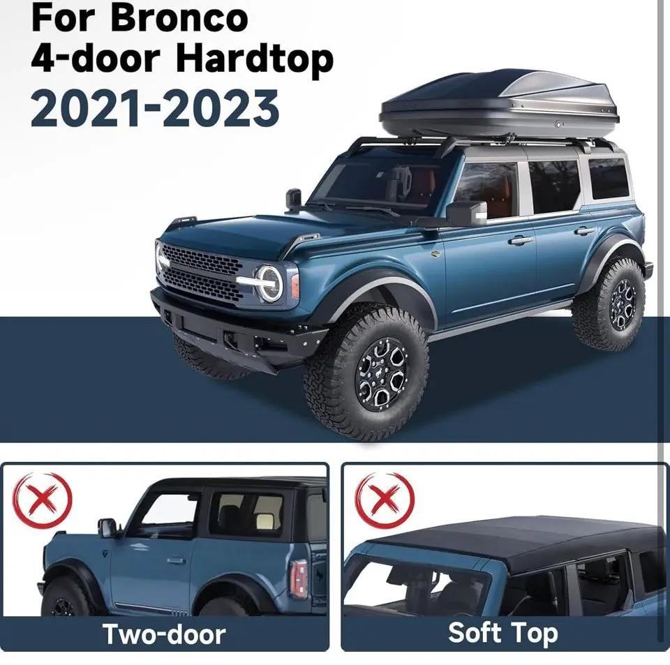 Open Box Mabett Roof Racks Compatible with Ford Bronco 2021 2022 2023, Cross Bars fit Bronco Accessories 4-Door Hardtop, Load Capacity Cargo of Luggage Ski Bike Carrier (1 PC) by Selzalot