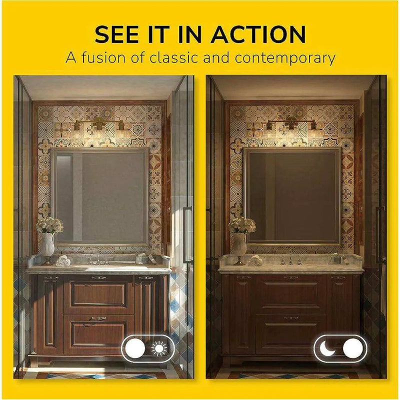 GETINLIGHT Inlight 20 Wide 3 Light Gold Bathroom Vanity Light by Selzalot