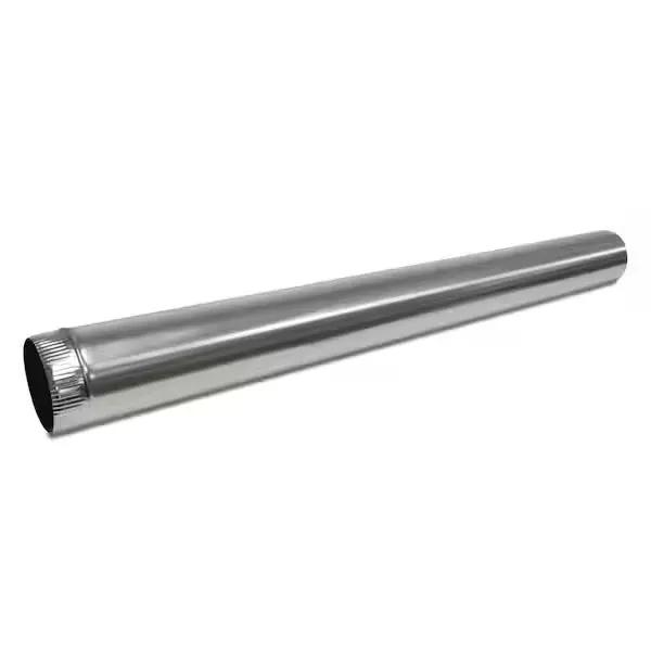 Open Box Master Flow 8 in. x 5 ft. Beaded Metal Duct Pipe by Selzalot