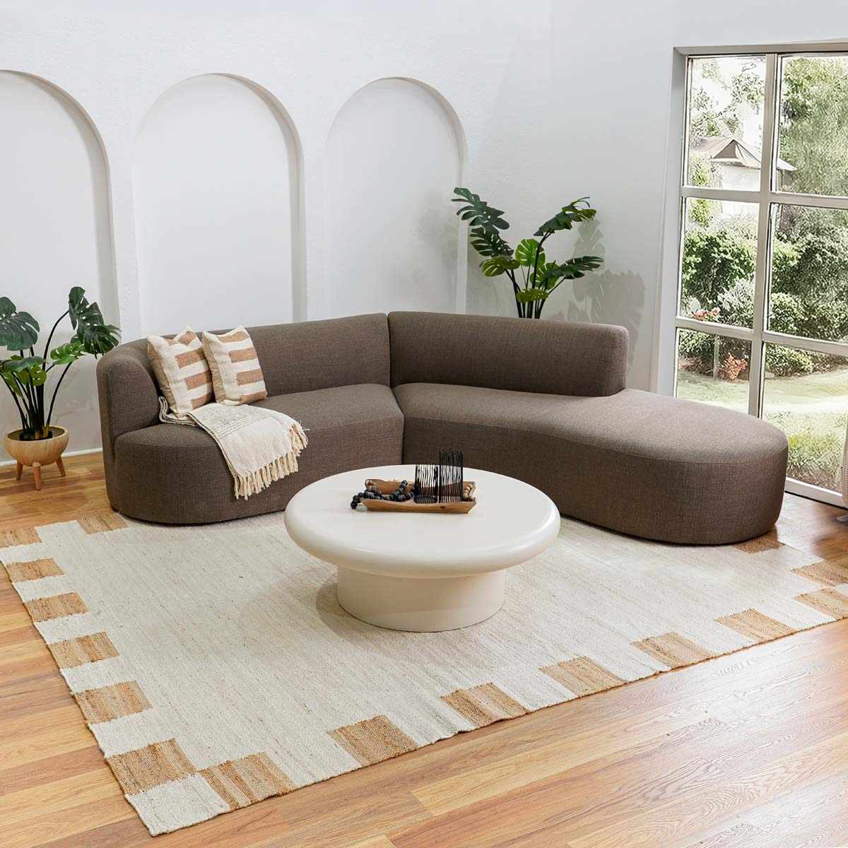 Rocio White Jute Carpet by Boutique Rugs