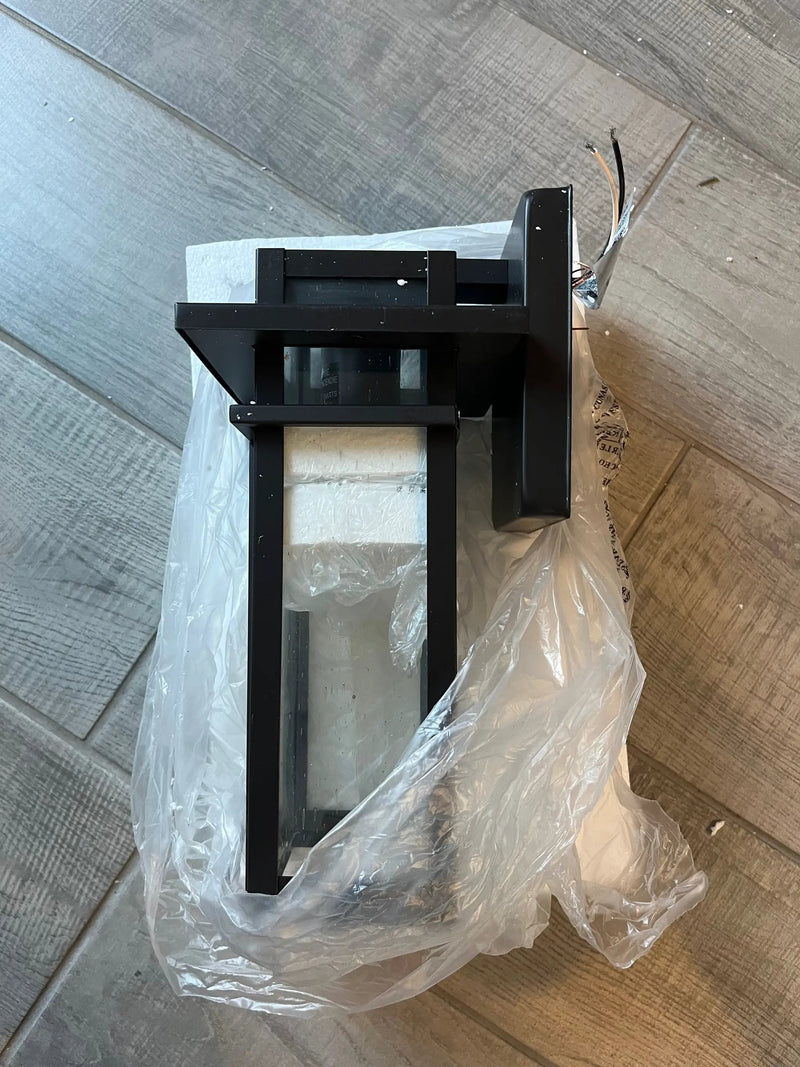 Open Box Progress Lighting Boxwood Collection 1-Light Clear Seeded Glass Craftsman Outdoor Small Wall Lantern Light Antique Bronze, 11.75x6.25x6.25 by Selzalot