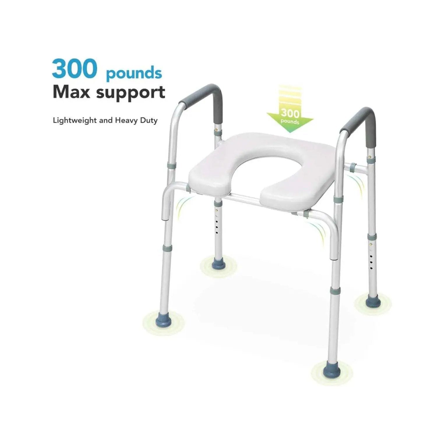 Raised Toilet Seat 300lb Heavy Duty Medical Raised Homecare Commode by Selzalot
