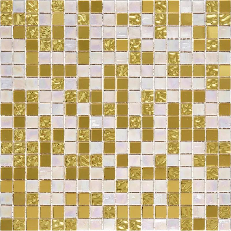 White Gold 12x12 Uniform Square Glossy Glass Mosaic Tile (20 pack, 18.69 sq ft/case) by Apollo Tile