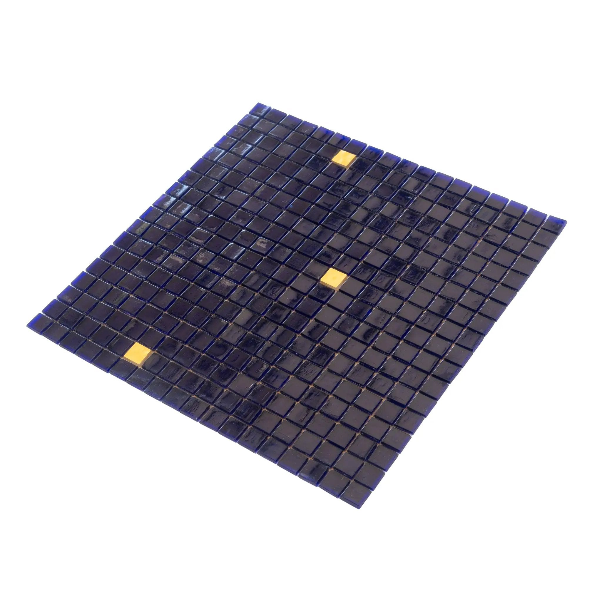 Dark Blue 12x12 Glossy Uniform Square Glass Mosaic Tile (20 pack, 18.69 sq ft/case) by Apollo Tile