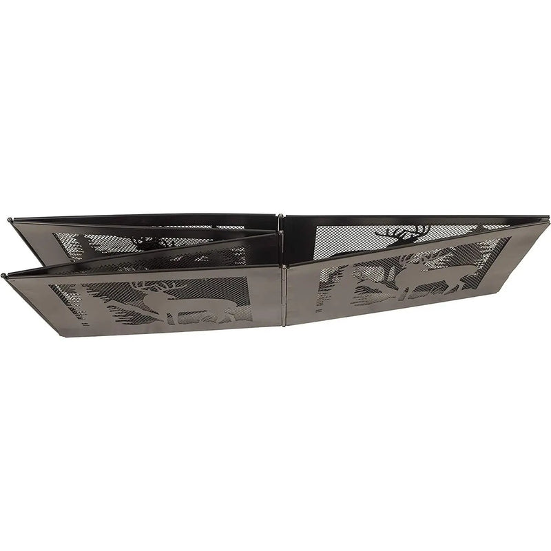 Deer Print Hexagon Portable Folding Steel Mesh Fire Pit w/ Carry Case by HomePacific