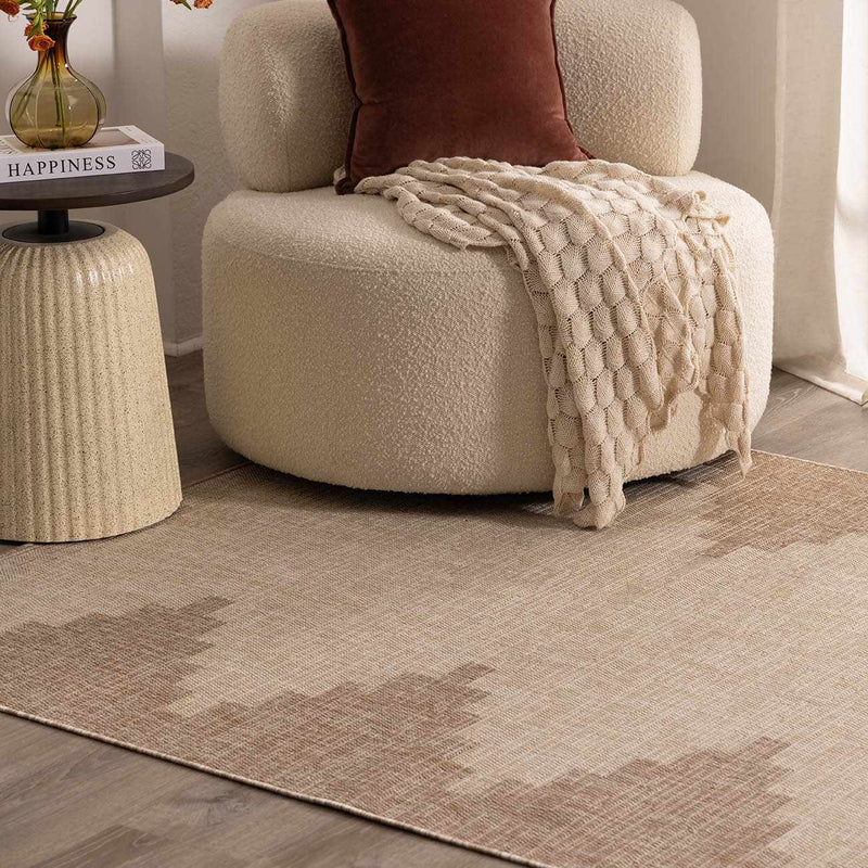 Djugun Beige Indoor & Outdoor Rug by Boutique Rugs